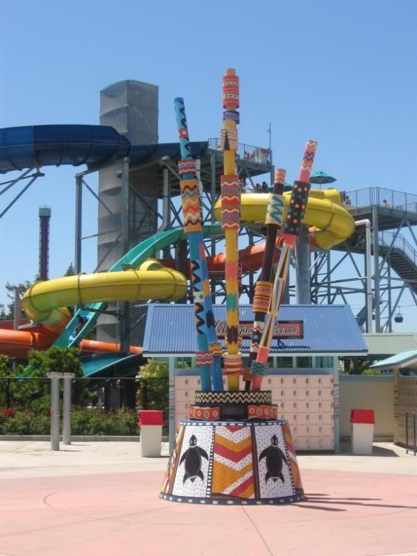 The main slide tower is usually packed with guest