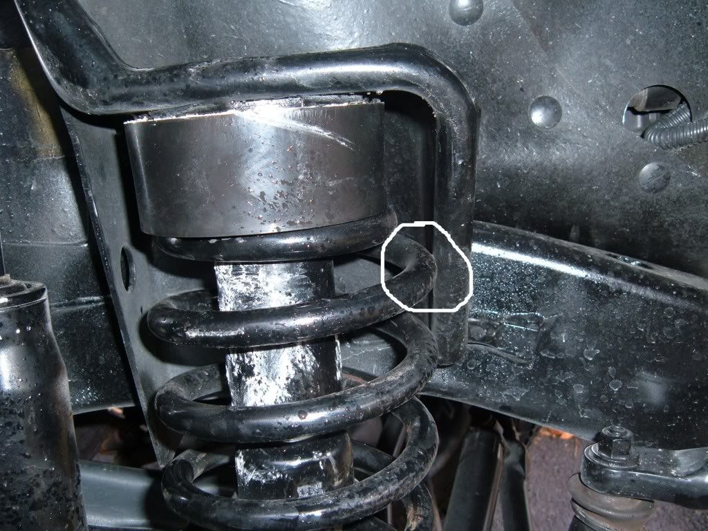 Sagging springs rubbing on the mounts