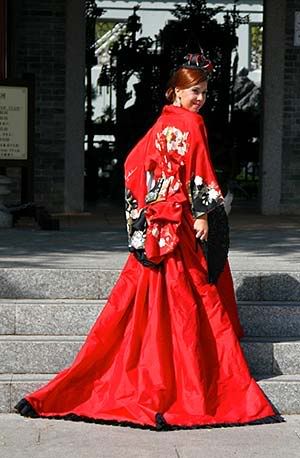 Kimono Red Wedding Dress
