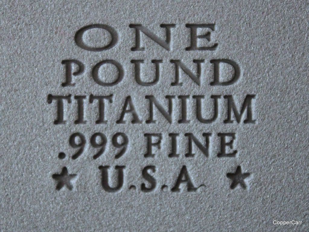 3 new one pound .999 titanium bullion bars direct