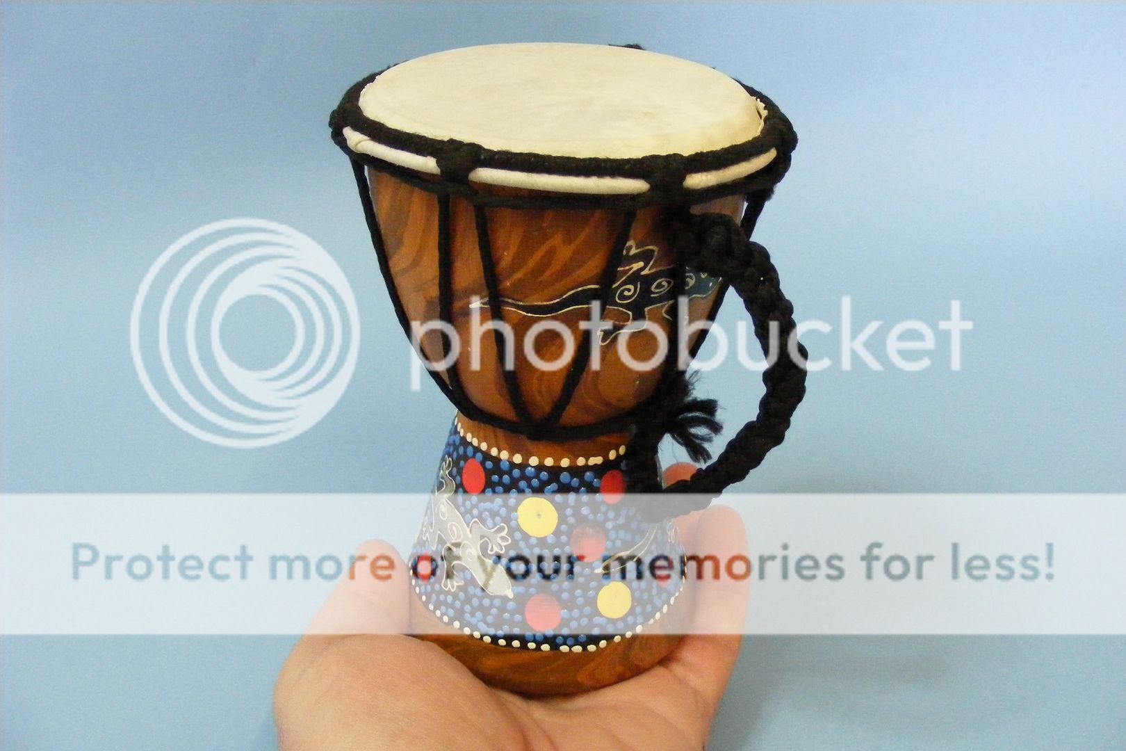 GAMBIA African Folk Ethnic Wood DJEMBE Tribal DRUM Musical Instrument 